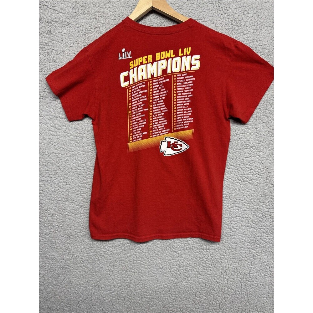 Fanatics T-Shirt Men M Red Kansas City Chiefs Super Bowl LIV Champions Graphic. - Picture 4 of 8